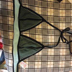 Green Target Bikini top